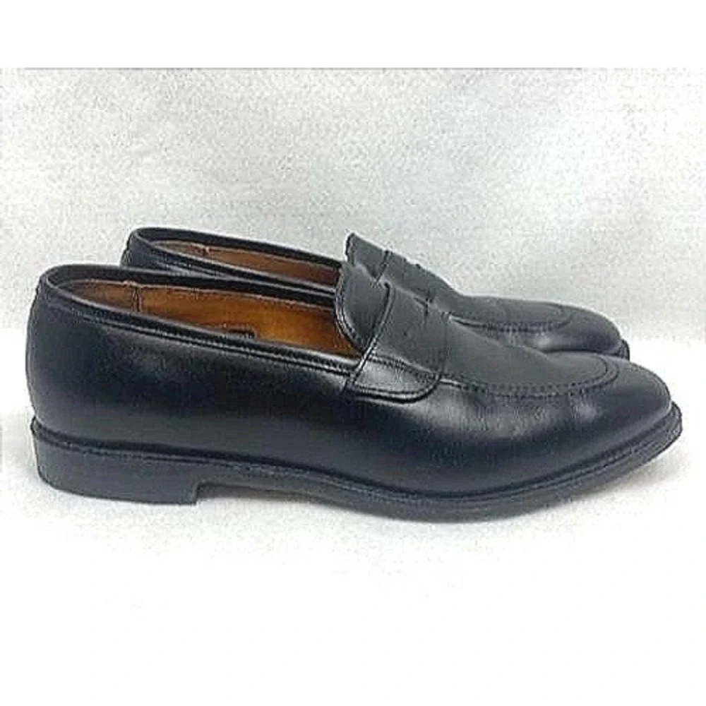 Allen Edmonds Men's Lake Forest Black Leather Penny Loafers Dress Shoes Size 11‎